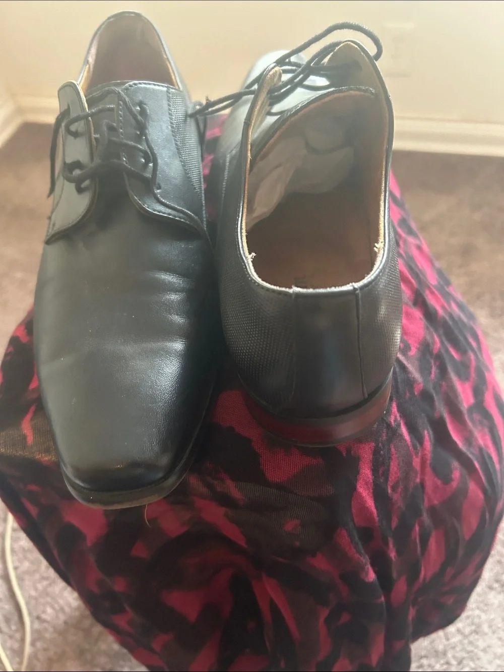 Florsheim Postino Plain Toe Oxford Black Leather Men's Lace-Up Dress Shoes